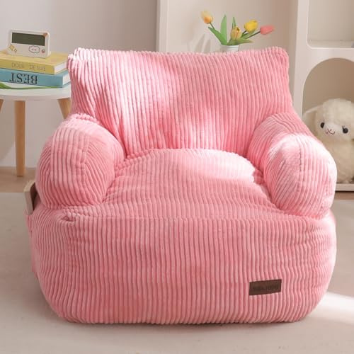 MAXYOYO Fauteuil Pouf pour Enfants, Canapé Pouf Rempli pour Tout-Petits, Garçons et Filles, Fauteuil Paresseux avec Poche, Chaise au Sol pour Jeux, Lecture
