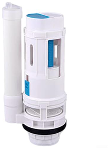 Válvula de descarga doble de repuesto para tanque de inodoro dividido, válvula de cisterna de plástico ABS de ahorro de agua con mecanismo de drenaje ajustable, solapa para reparación de descarga