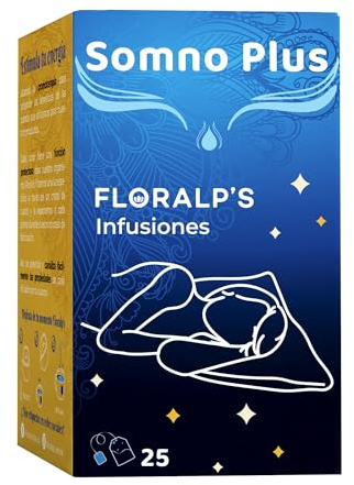 Somno Plus de Floralp's - Relajante Natural con Amapola, Passiflora, Melisa, Naranjo Dulce, Valeriana... | Promueve el Sueño y Reduce el Estrés | 25 Bolsitas