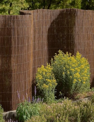 JARDIN202 - Cercado Mimbre Natural | Mimbre Natural para Cerramientos y Vallas | Protección de mimbre | 2x5m -