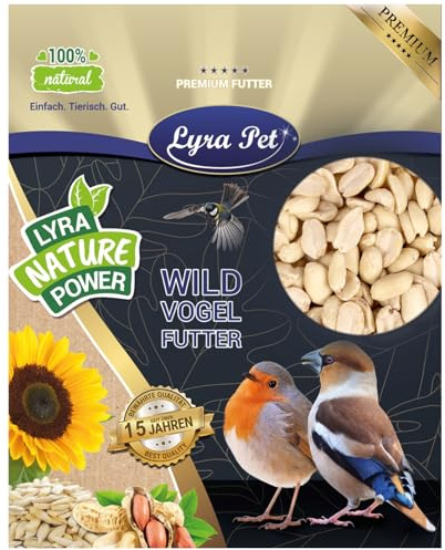 Lyra Pet® 20 kg Erdnusskerne Splits halbe ohne Haut Vogelfutter Erdnüsse | Wildvogelfutter Ganzjährig - Nährstoffreiches Streufutter - Energiespender für Wildvögel - Für Sommer und Winter