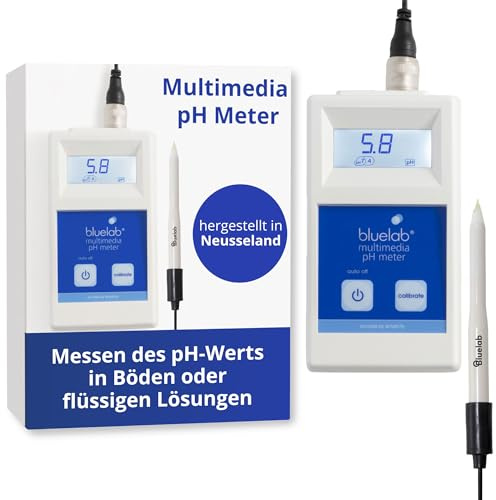 Bluelab METMULTI Multimedia PH-Meter - Digitales Handmessgerät für hydroponische Nährstoffe und Boden PH-Meter zur Messung der PH-Werte in Nährstofflösungen und Boden