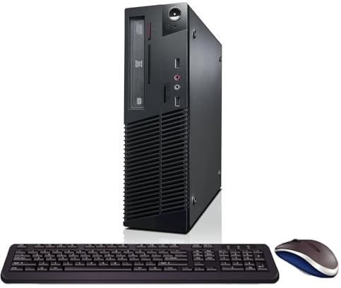 Lenovo ThinkCentre M73 SFF PC Computer Fisso SFF Desktop (Ricondizionato) CPU Intel i5-4430S, Ram 8GB DDR3, SSD 256 GB, VGA DP, Windows 11 Pro TASTIERA + MOUSE