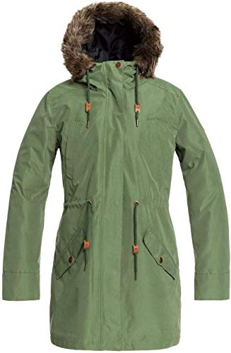 Roxy ROY10 Amy 3in1 - Giacca Impermeabile 3 In 1 Da Donna Giacca Impermeabile 3 In 1, Donna, bronze green, XL
