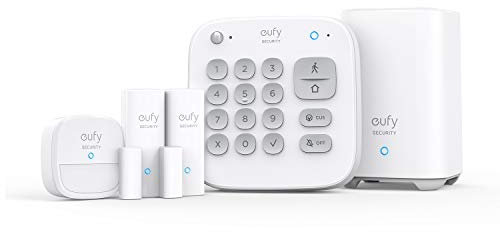 eufy Security 5 Piece Smart Home Set Motion Sensor Security System 2 Anti-Theft Sensors with App Compatible with eufyCam Controls Other HomeBase Surveillance Devices (Refurbished)