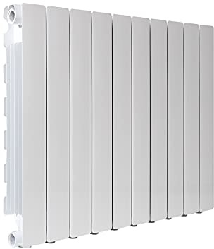 Fondital V693AM04410 Radiatore in alluminio pressofuso Blitz Super B4, 600 mm, 10 elementi, bianco