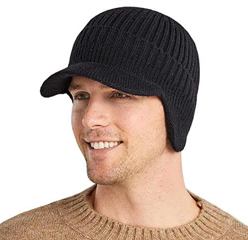 YAMEE Berretto Invernale con Earflap, Cappello Invernale Caldo, Cappellino in Maglia Donna/Uomo con Soffice Fodera Interna in Pile