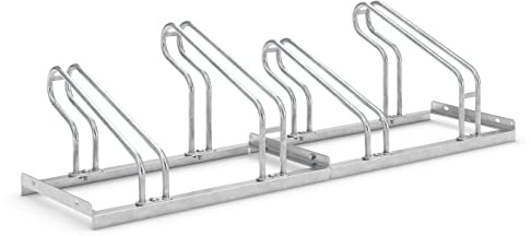 Bügelparker 2054 BF | für breite Fahrräder Fahrradständer | einseitig | für 4 Fahrräder | Abwechselnde Hoch-/Tiefeinstellung | erweiterbar | Fahrradparker Bodenparker Mehrfachständer | Dreifke®