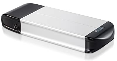 SHIMOST E-Bike Batterie 36V Li-ion Akku Dolphin Gepäckträgerbatterie mit Ladegerät Reflektor, Passend für Phylion/XH370-10J, Zhenlong, Aldi, Alurex, Mifa, Rex, Trio (36V 13Ah Batterie mit Ladegeräte)