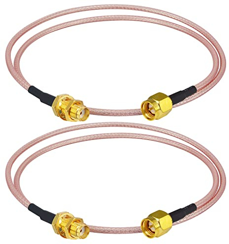 Boobrie 2 x SMA Verlängerung 50CM SMA Kabel Stecker auf Buchse Kabel RG316 Koaxialkabel WiFi Antenne Koaxialkabel für 2G 3G 4G LTE Low Loss WiFi Antenne Wireless LAN Router GPS