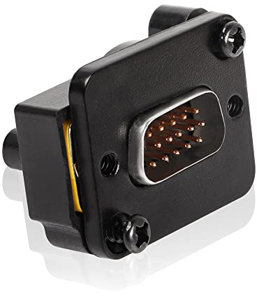 QIANRENON VGA-Stecker auf Stecker, 15-polig, Panel-Mount, Gerader Anschluss, 1080P Video-Übertragung, für Desktop und Projektor