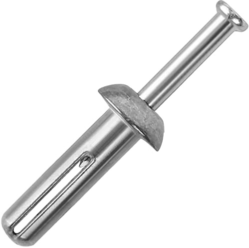 meite Hammer Drive Anchors 1/4 x 1 for Electrical Boxes Fixture, Heavy Duty Masonry & Concrete Anchors, Zinc-Plated Steel, Rust-Resistant (100 Counts)