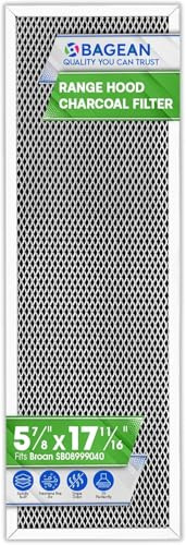 Bagean Stove Hood Vent Filter 5.83 x 17.65 for SB08999040 - Compatible with Broan Charcoal Range Hood Filter Replacement Ductless Filters for Kitchen Oven - Removes Odors and Freshens Air (1-Pk)