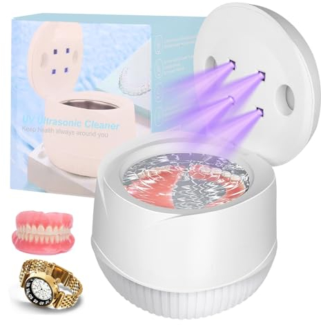Ultraschallreiniger UV Für Zahnersatz, Aligner, Retainer, Whitening Trays, Zahnbürstenkopf, Schmuckreinigungsmaschine Für Alle Zahnmedizinischen Geräte