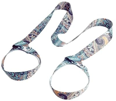 JIEOU Yoga Mat Strap, Adjustable Nylon Carrier for Yoga Mat, Strong and Study Yoga Mat Harness Strap Sling, Pilates or Exercise Mat Strap (Green)