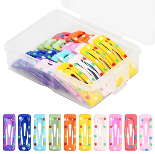 Xzeemo 30 Stück Baby Haarclips, 3cm Bunte Mini Haarnadeln, Metall Snap Haarklammern, Süße Kinderhaarspange, Klein Haarspange Haarschmuck für Kinder Baby Mädchen Kleinkinder Damen (10 Farben)