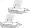 BOBOZHONG Jaboneras,2PCS Jabonera de Acero Inoxidable,Jabonera de Ducha Sin Taladrar,Autoadhesivo Accesorios de Baño Montados en la Pared,Soporte de Esponja de Cocina de Soporte de Pared