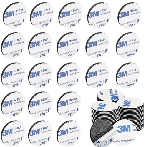 RHQFDM 100 Piezas Almohadillas Adhesivas Extrafuerte Doble Cara Extrafuerte Pad Adhesivo 3M Cinta Adhesiva Doble Cara Almohadillas Autoadhesivas Cinta Resistente al Agua y Altas Temperaturas（Negro）