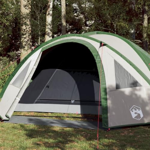 Tino Tech Kuppel-Campingzelt 4 Personen Outdoor Tent Gruppenzelt Winddicht Campingzelt Familienzelt Große Wurfzelt Festivalzelt Wurfzelte für Familie Trekkingzelt 300x250x132 cm Polyester&PE Grün