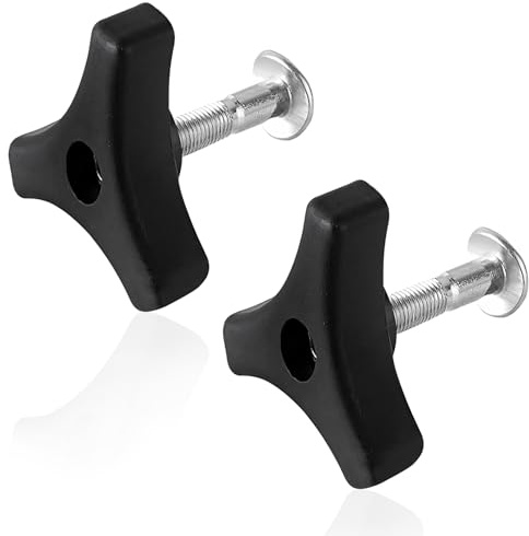 XOKL 2 Stück Rasenmäher Griff Teile Universal Rasenmäher Griff Flügelmutter und Bolzen Rasenmäher Griff Teile Dreieck Knopf Griff Schraube Kit passen die meisten Rasenmäher Griff Teile Gartengeräte