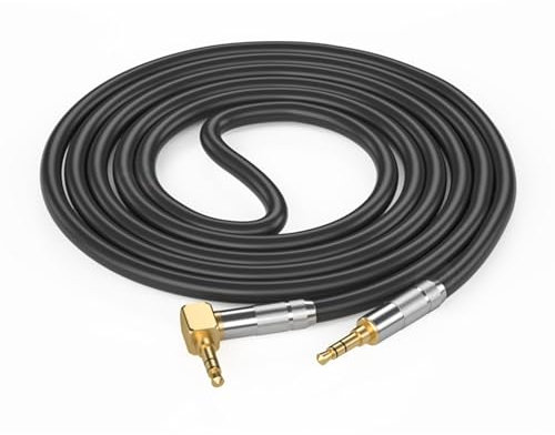 Woedpez Cavo acustico flessibile da 3 5 mm a 3 5 mm con connettori ad angolo retto migliora i tablet e i telefoni con altoparlanti
