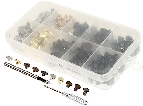Cuero de Cobre Juego de Remaches 100 Pares, para Bricolaje