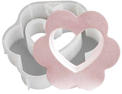 Stampo in resina per vaso a di cuore, stampi per provette in silicone, stampi riutilizzabili per gesso, stampo per calcestruzzo artistico per San