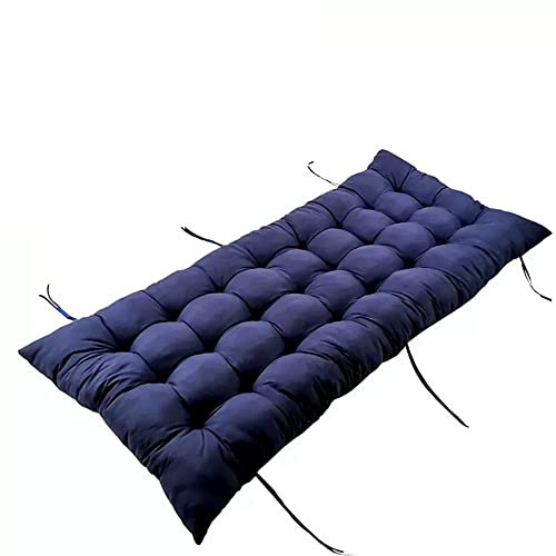 Bankkissen für den Innenbereich, mit rutschfester Unterseite und Riemen, dicke, rechteckige Stuhlmatte für Esszimmer, Garten, Terrasse, geeignet für Holzbank, Sofa, Schaukelstuhl, 2-/3-Sitzer, 160 x