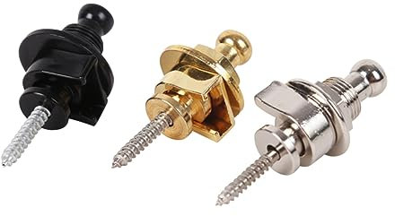 Garneck 6stücke Schwarze Gitarrengurtverschlüsse Aus Metall Gitarre Und Bass Gitarrenzubehör Installieren Langlebig Und Praktisch