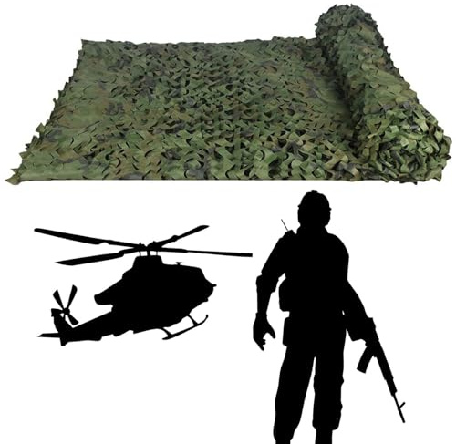 VQWQV Military Camouflage Netting Pergola Shade Cover Outdoor Sunscreen Sun Shade Sail, Hunting Shooting Theme Party Decoration Camouflage Net 2X3 3X3 3X4 4X5 5X6(4.0x4.0m/13.1x13.1ft)