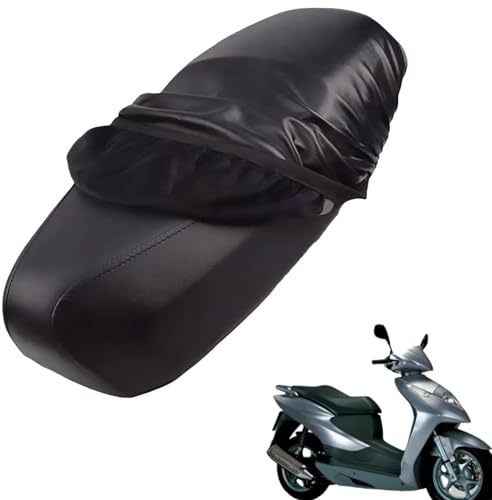 genérico Cuero Funda Asiento Moto Compatible con Honda Scooters Dylan 150,Resistente al Agua y al Polvo, protección para Todas Las Estaciones(Black)