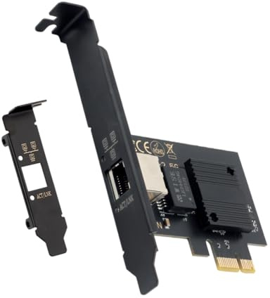 Rinteea Scheda di rete 2500Mbps RJ45 I226 2.5G Gigabit Ethernet singole porte 100/1000/2500Mbps Scheda di rete di gioco per desktop