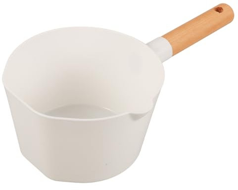 LIFKOME Pala Para Agua Mango De Madera Para Cocina y Baño Cuchara Para Achicar Agua Uso Cocinas Cucharón De