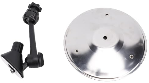 Masyrt Cymbal de Automóvil Compacto, Resonancia Metálica Transparente, Platillo de Tambor de Ventilación de Aire de Automóvil de Alto Volumen para Entretenimiento, Divertido Fabricante (Plata)