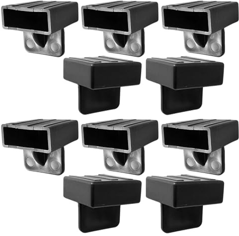 cyclingcolors 10x Ferma Doghe Singola in Plastica Cappuccio Innesto Supporti 36 x 12 mm Letto Boccola Doga Rete Balancella Nero