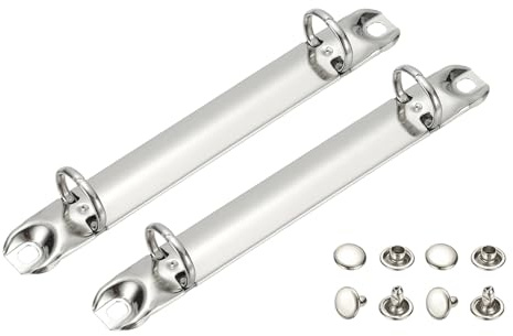 PATIKIL B7 2 Hole Ring Binder Mechanisms, 2 Set 0.6 O Ring Replacement Binder Planner Loose Leaf Binding Spines for Organizers DIY Fill Paper Storage Folder Accessories, 15mm Silver Tone