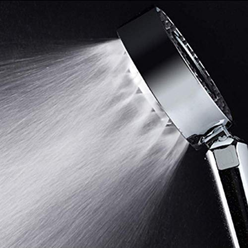 Douchette à Main, Pommeau de Douche Pommeau de Douche Double Face Économie d'eau Ronde ABS Chrome Booster Bain Douche Haute Pression Douchette à Main Showe