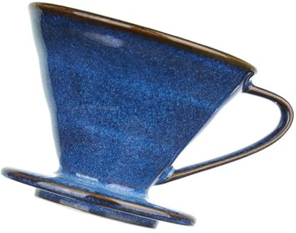 XAGMODSHN Hitzebeständiger Keramik Tropfkaffeefilter Handgefertigtes Blaues Glasfleisch Elegantes Design Für Den Handgefertigten Kaffeefilter Hausbrauen Französische Pressekompatibilität