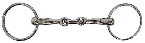 Brama West Gebiss Pferd doppelt gebrochen aus Edelstahl – 16 mm, Ringgröße 60/70 mm – robust & langlebig (125)