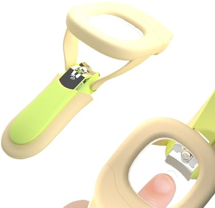 Coupe-Ongles pour Bébé - Coupe-Ongles Électrique à LED avec Grossissement 25X,Ciseaux de Sécurité Soin des Ongles Usage Nuit Familles Maison Voyage