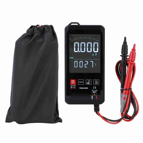 Multimètre numérique portable intelligent à écran tactile True RMS DC AC, testeur de condensateur de transistor avec triple écran LCD pour électriciens, ingénieurs, techniciens,