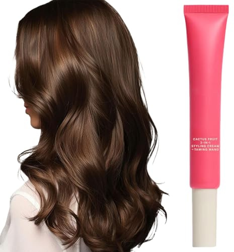 Haarveredelungs-Stick – Hair Kaktus, Anti-Styling-Werkzeug? | Glättende Creme 3 In 1 mit Kaktusfrüchten | Nicht klebend & nicht fettend für Männer & Frauen | Büro, Party, Weg