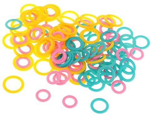 FytStycale 120pcs 2 Sizes Smooth Knitting Markers Rings for Knitting Crochet