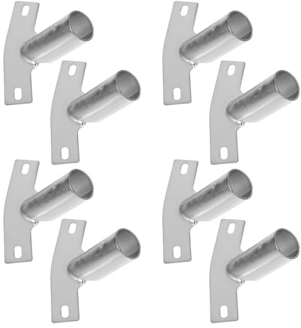 NUOBESTY 8pcs Broom Handle Adapter for Floor Scrub Brush, Iron Cleaning Tool Replacement Parts with Easy Installation, Suitable for Push Broom Head in Home and Small Apartments