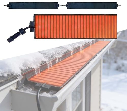 Alfombrillas calefactoras de canalón para deshielo de techo, almohadillas de calefacción flexibles autorregulables de PVC para evitar presas de hielo en canalones, valles y bajantes