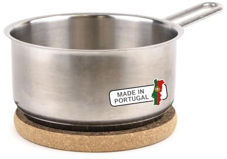 Cleverbrand Dessous de Plat en liège résistant à la Chaleur, Rond, diamètre 15 cm, épaisseur Environ 2 cm - Fabriqué au Portugal