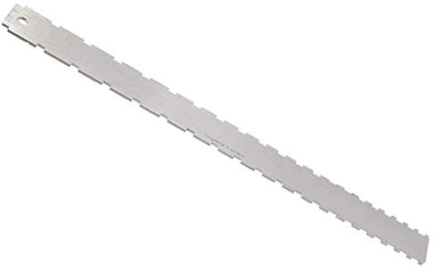 Gitarrenhals Lineal mit Kerbverzahnung Lineal mit Kerbverzahnung für die Saitenmessung Edelstahllineal mit Kerbverzahnung für den Gitarrenhals Musikinstrumentenzubehör