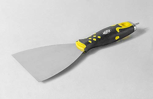 Akifix NATG17006 Espátula, acero, hoja inoxidable, mango de goma, 5 inserciones