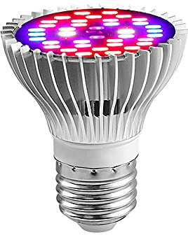 Lámparas de Crecimiento 30W,E27 Bombilla LED de Cultivo de Espectro Completo Para Plantas,Lámpara de Cultivo Para Plantas de Interior Vegetales y Flores Hidroponía