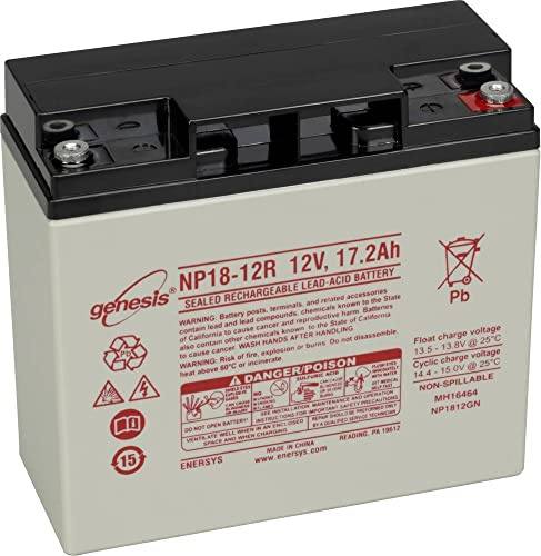 EnerSys Hawker Genesis NP18-12 - Batteria al Piombo 12 V 18 Ah Piombo-AGM (L x A x P) 181 x 167 x 76 mm, Vite M5, Vite M6